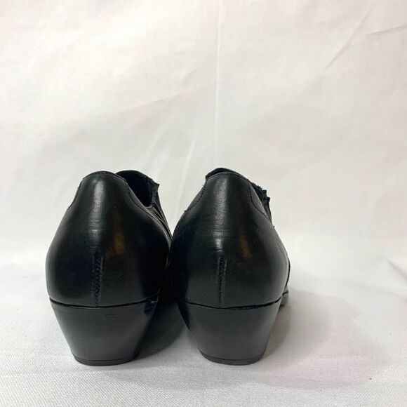 Vince Eagan Black Leather Western Cowboy Bootie - Picture 7 of 8